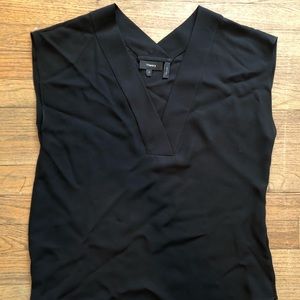 Theory Black Sleeveless Blouse